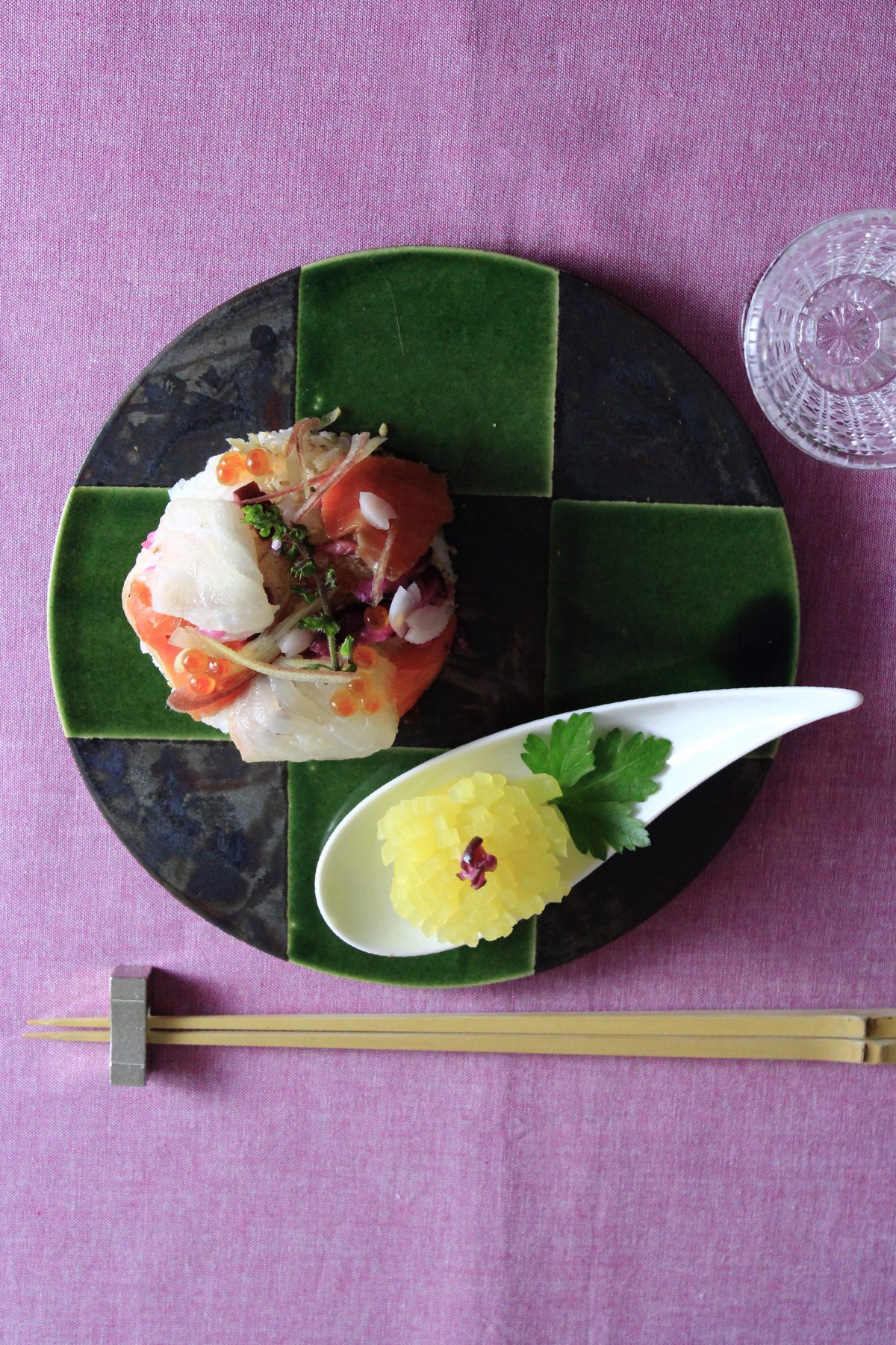 セルクルでちらし寿司3うつわともりつけ