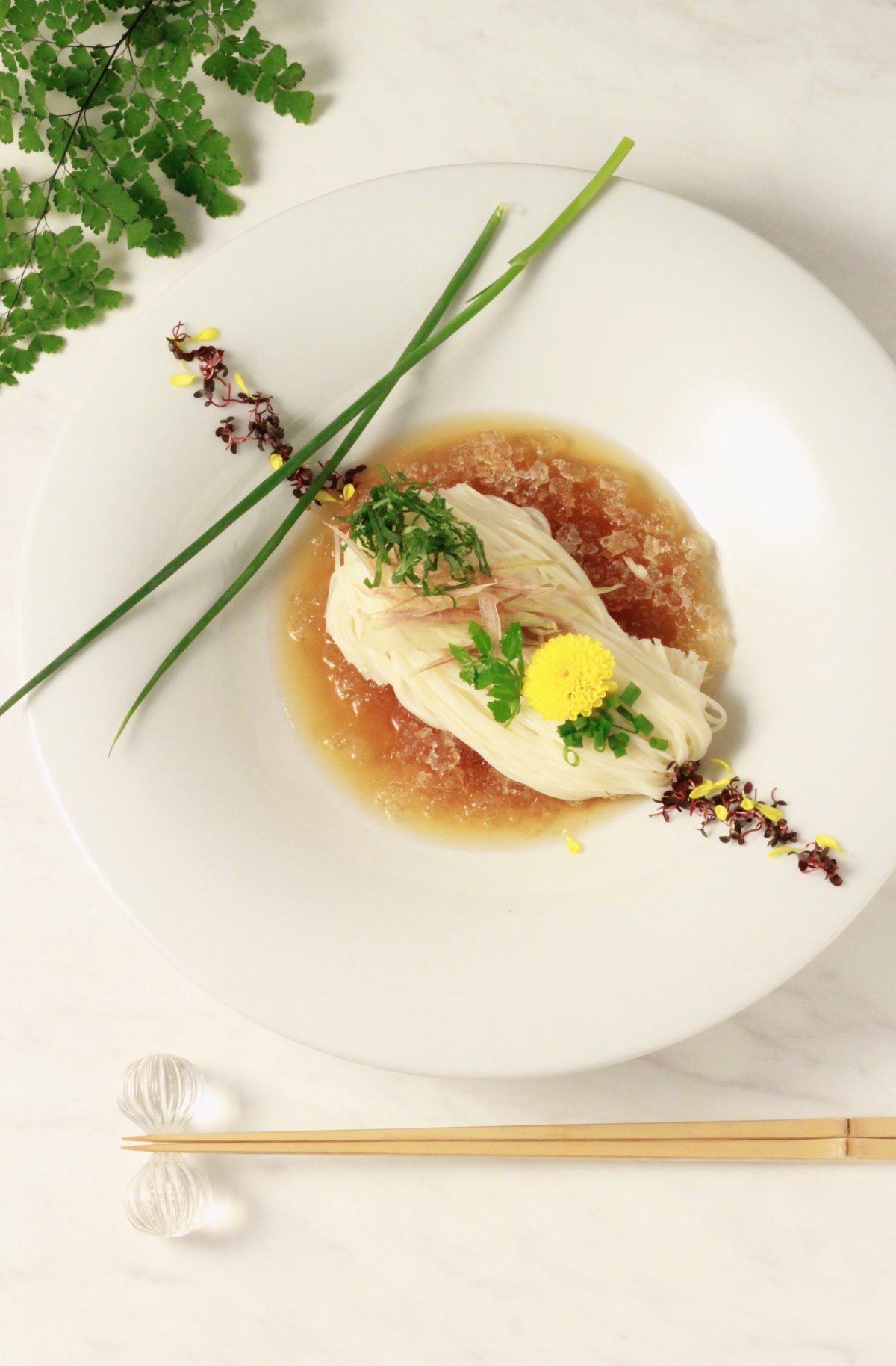 素麺の盛り付けアレンジ写真①