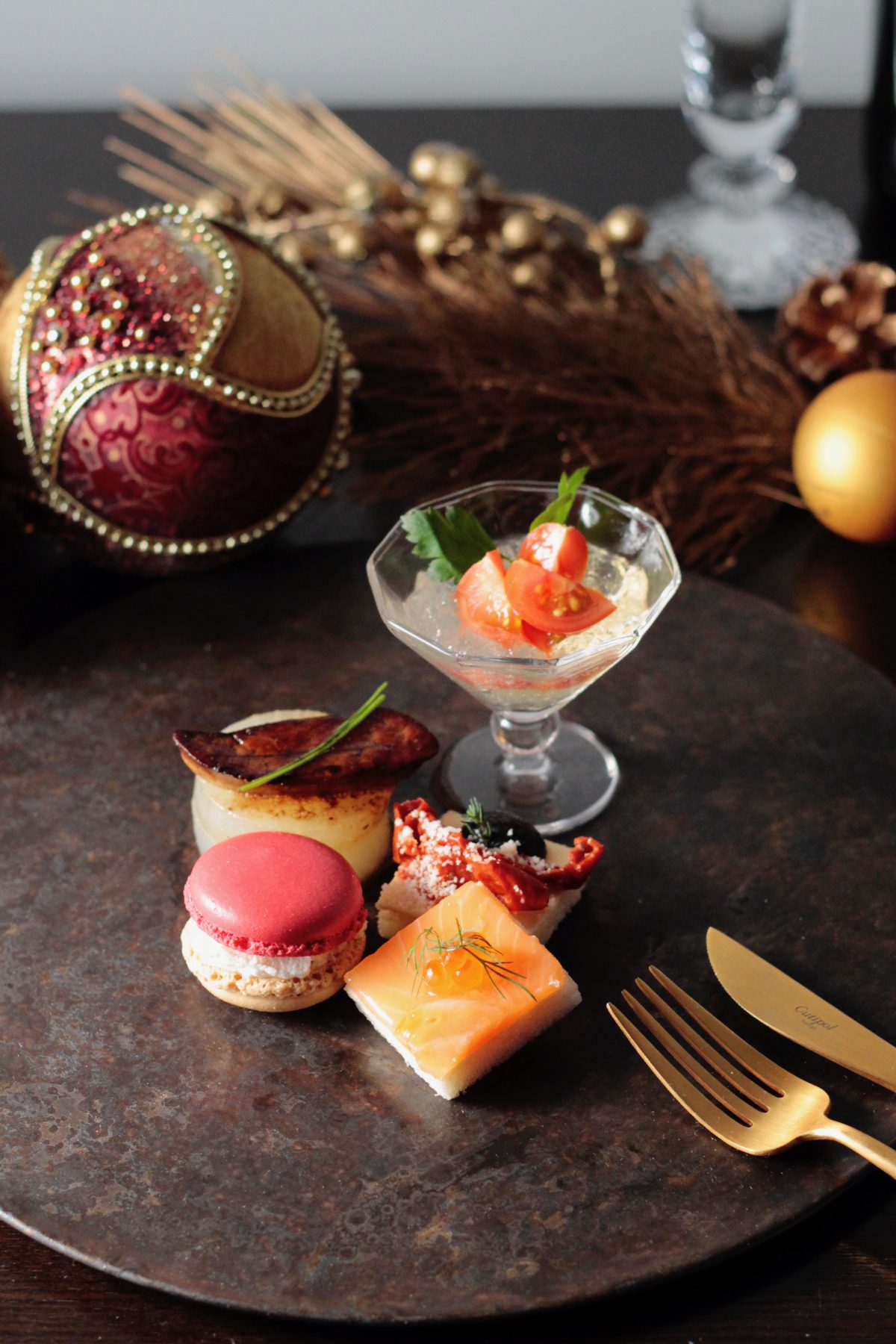 マカロンチーズのクリスマスアペリティフ①