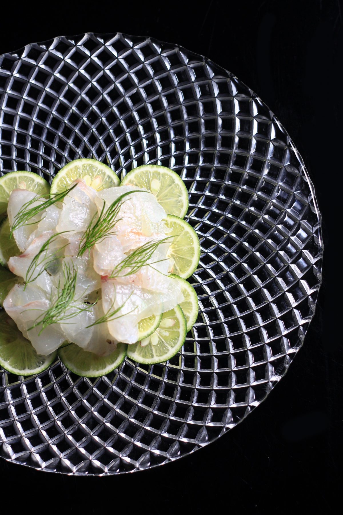 お刺身盛り付けアレンジすだちのカルパッチョ