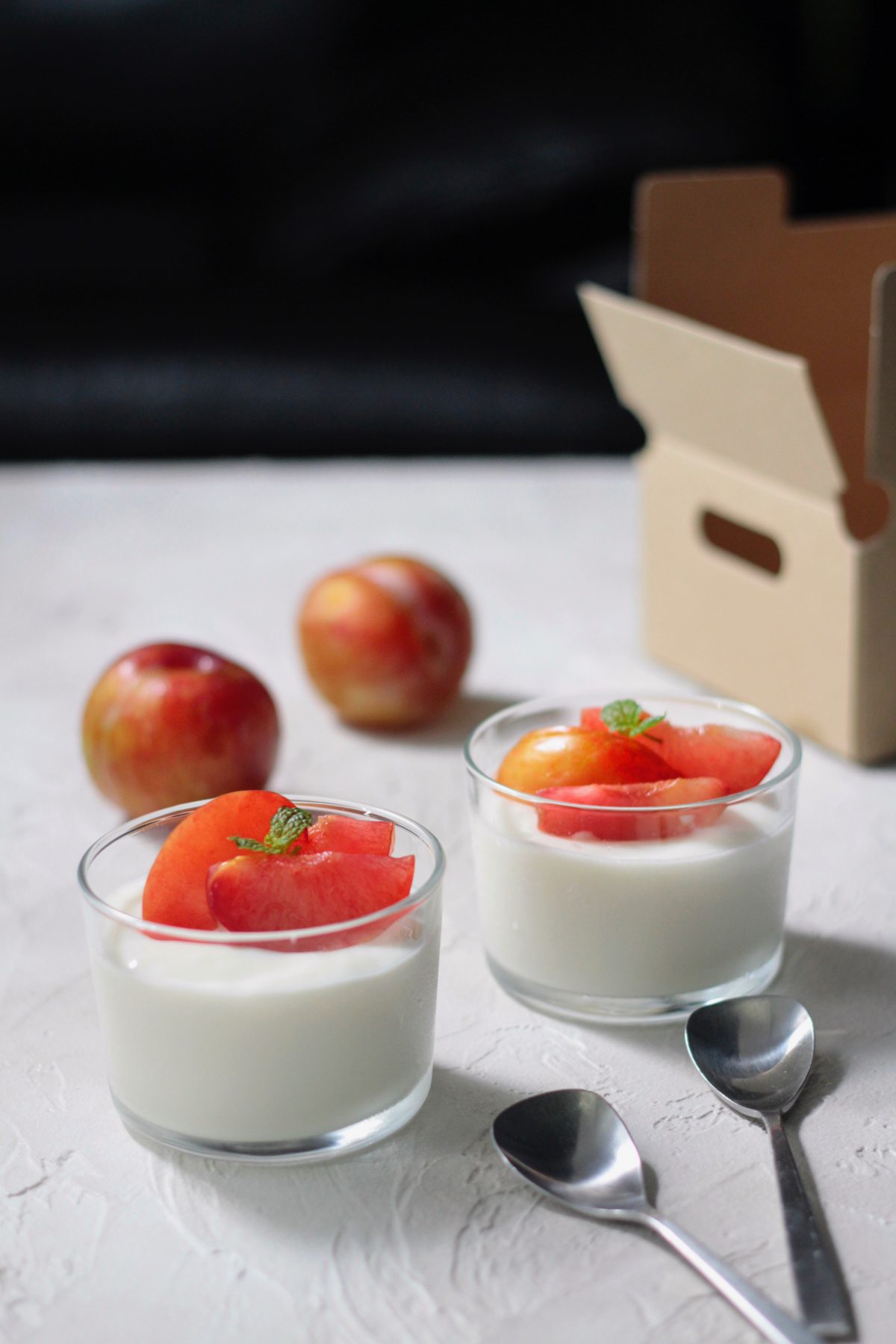 らでぃっしゅぼうやスモモ杏仁豆腐①