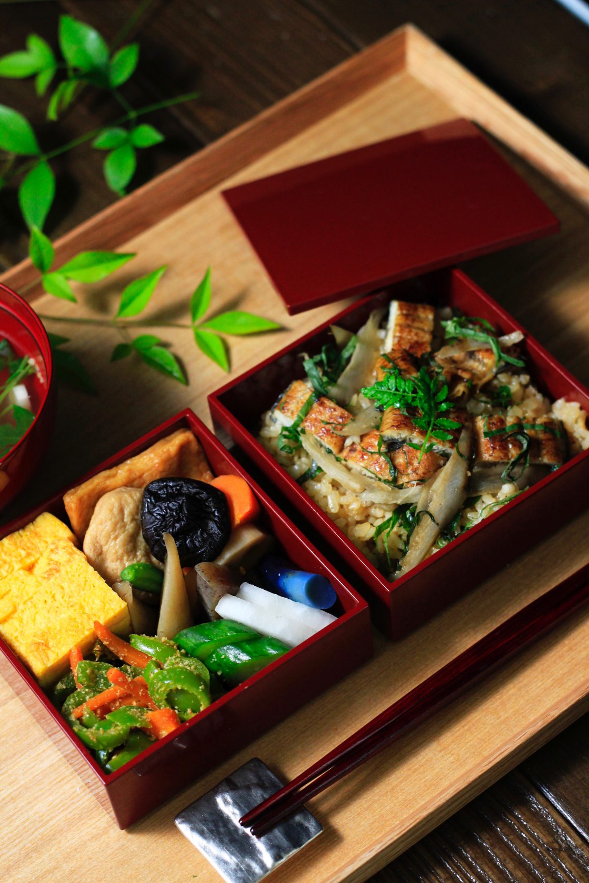 昨日の炊き込みご飯をお弁当風ランチへ①