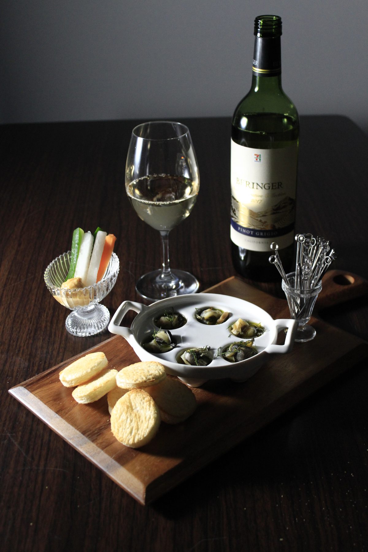 簡単　盛り付け　アヒージョ１