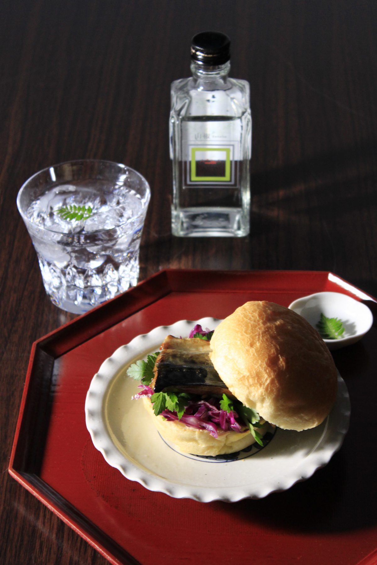 さばサンドと山椒焼酎③