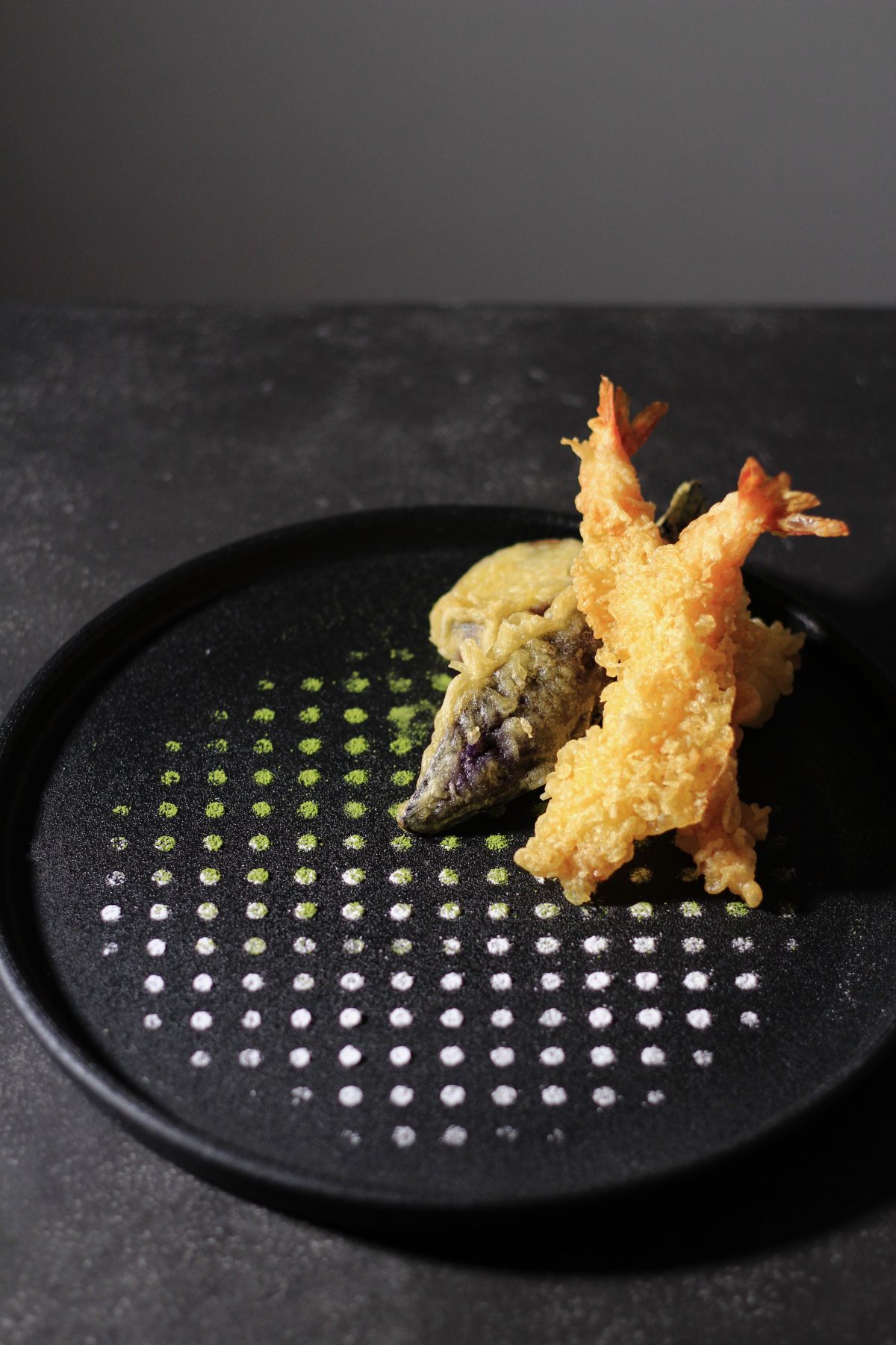 スーパーの天ぷらをデザイン抹茶塩で④